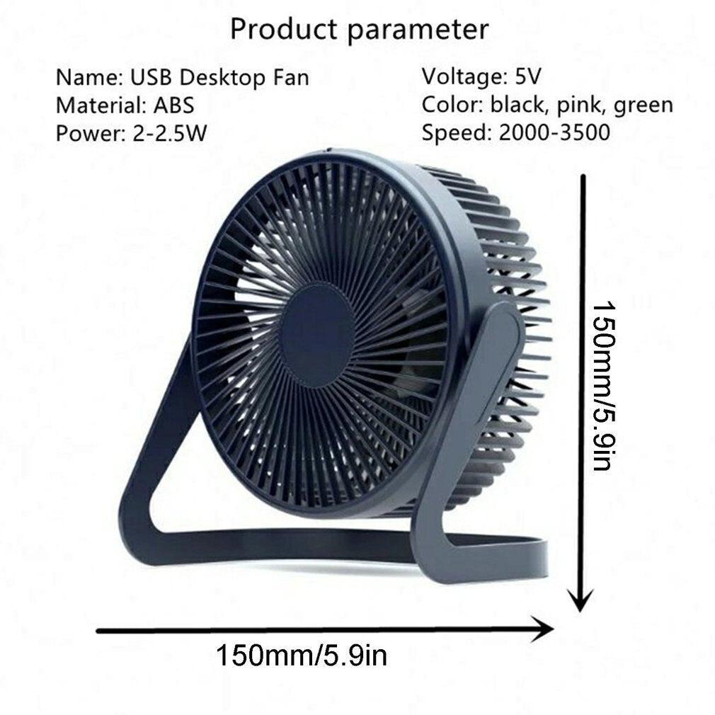 5 Inch Minimalist USB Desktop Fan – Modern Silent Air Cooler