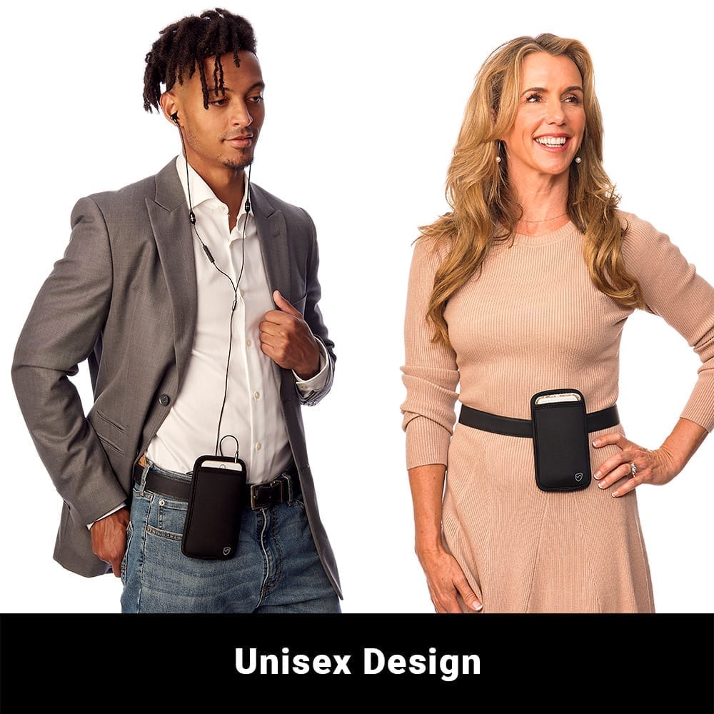 Black EMF Protection Protective Mobile Phone Carrying Pouch - Image 3
