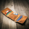 The Trinity Trifold Wallet - Saddle Tan