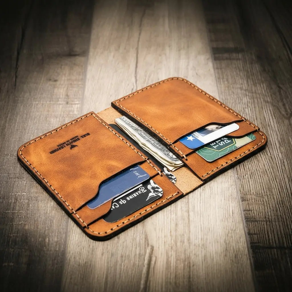 The Tyler Vertical Wallet - Chestnut Brown