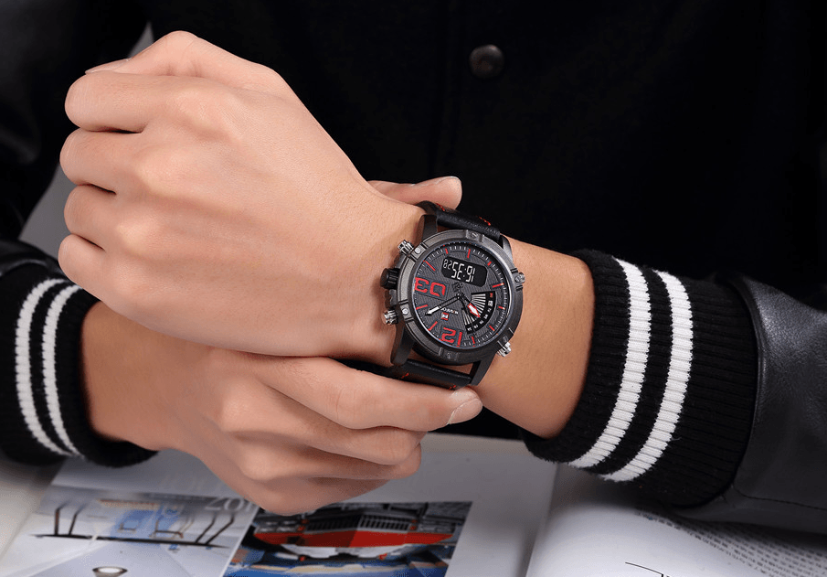 Multifunction Digital Analog Sports Watch with Alarm & Stopwatch