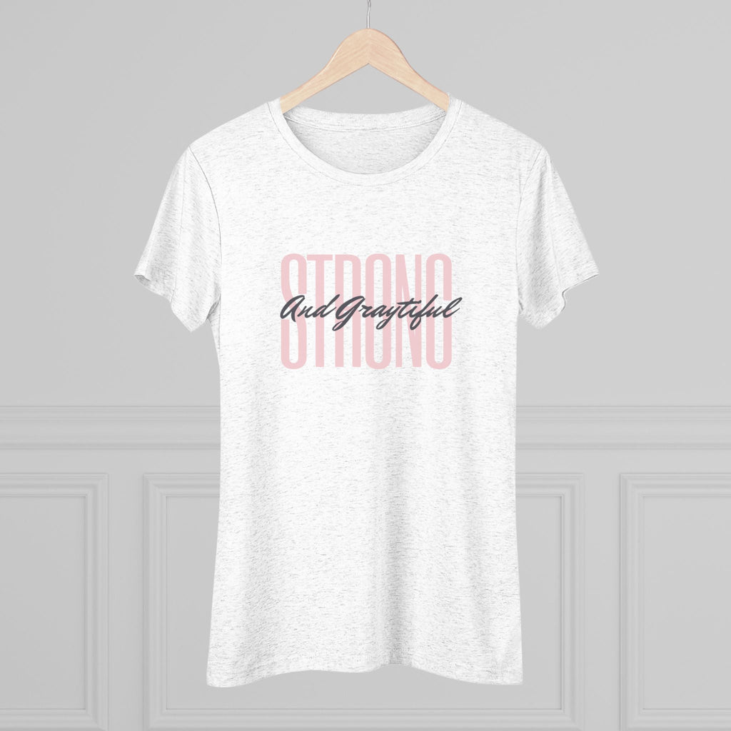 Women's Triblend Casual Minimalist T-Shirt in Gray, Pink, Black