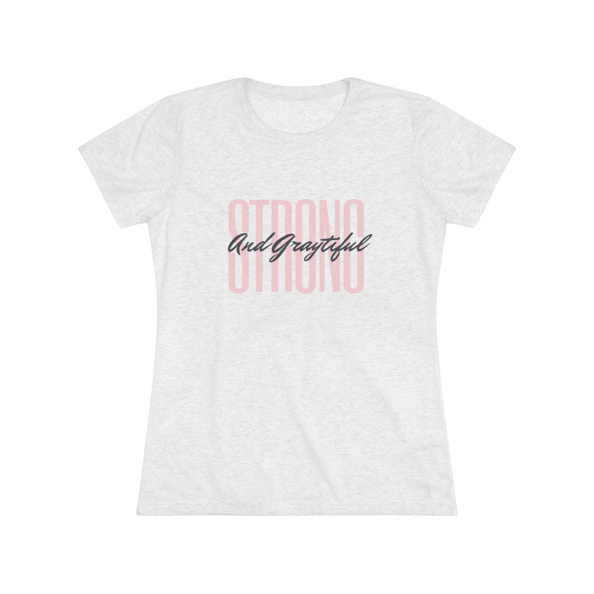 Women's Triblend Casual Minimalist T-Shirt in Gray, Pink, Black