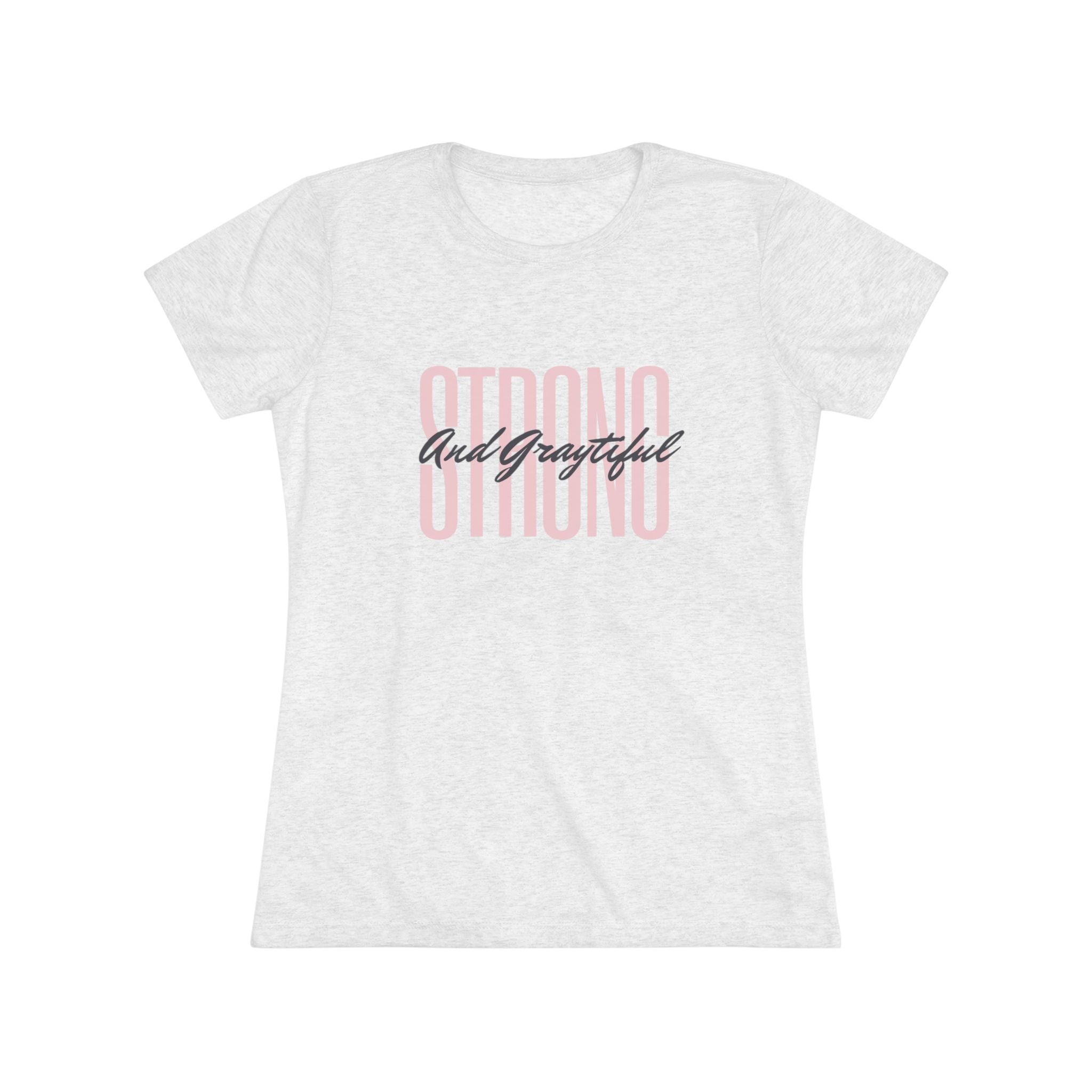 Women's Triblend Casual Minimalist T-Shirt in Gray, Pink, Black
