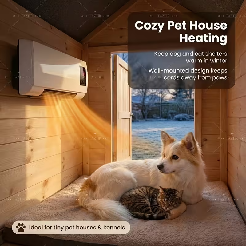 1200W Wall-Mounted Heater and Fan Combo with Remote