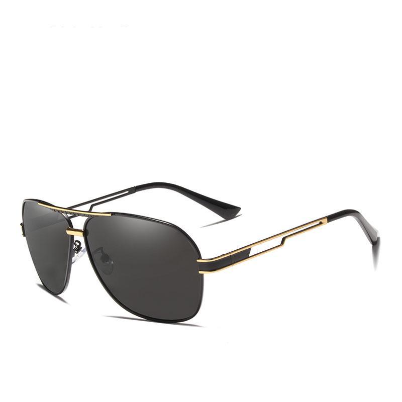 Men’s Aviation Square Polarized Sunglasses Alloy Metal Frame