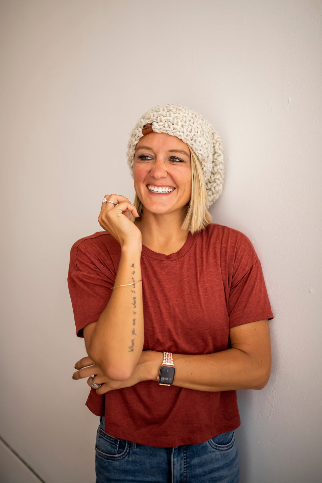 Crochet Simple Slouch Hat | Wheat Slouchy Beanie