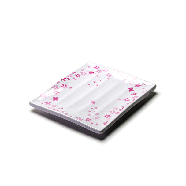 Melamine Rectangle Plate, 12pc, 8"x7" (Cherry Blossom Melamine)