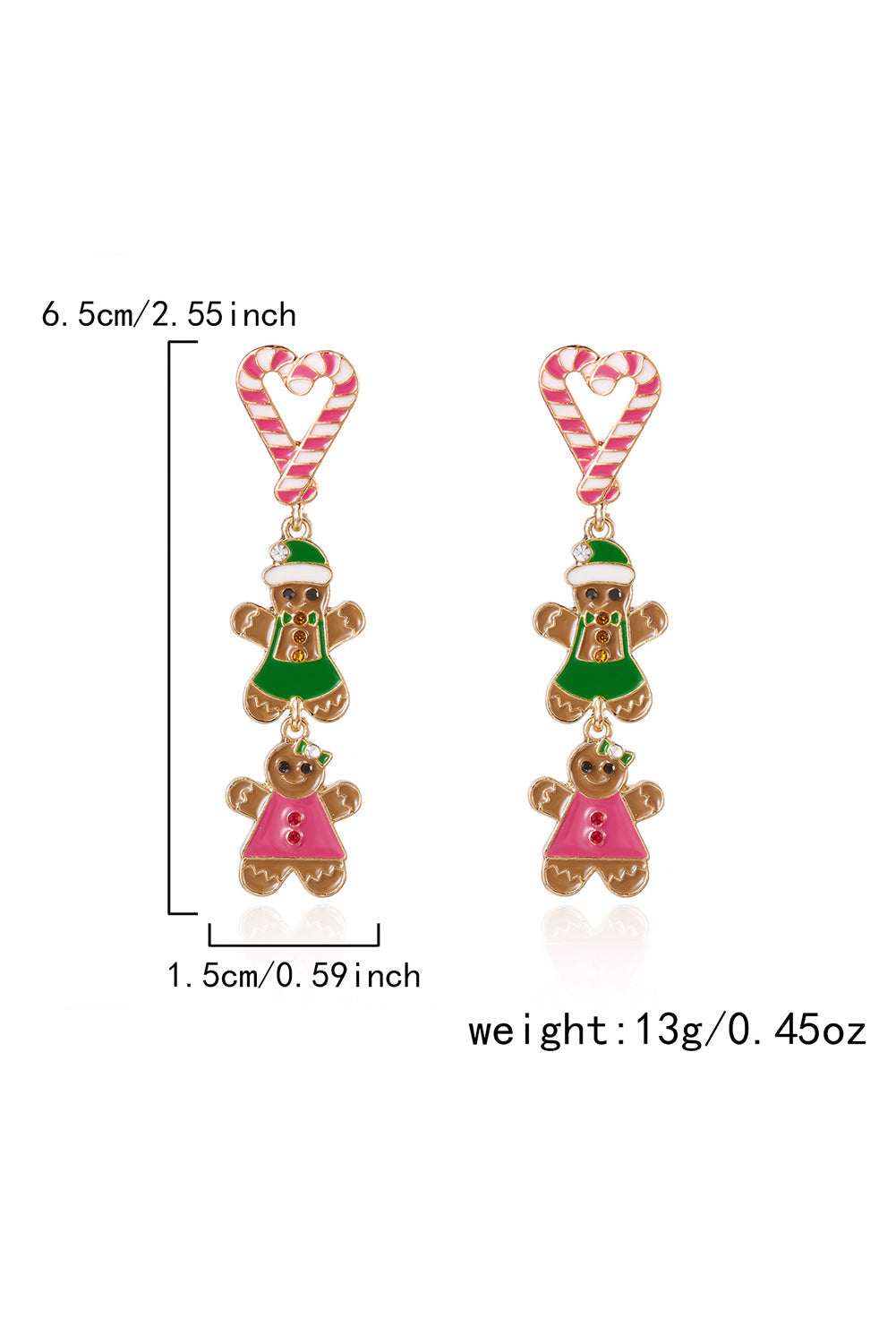 Ariya Heart Pendant Christmas Earrings