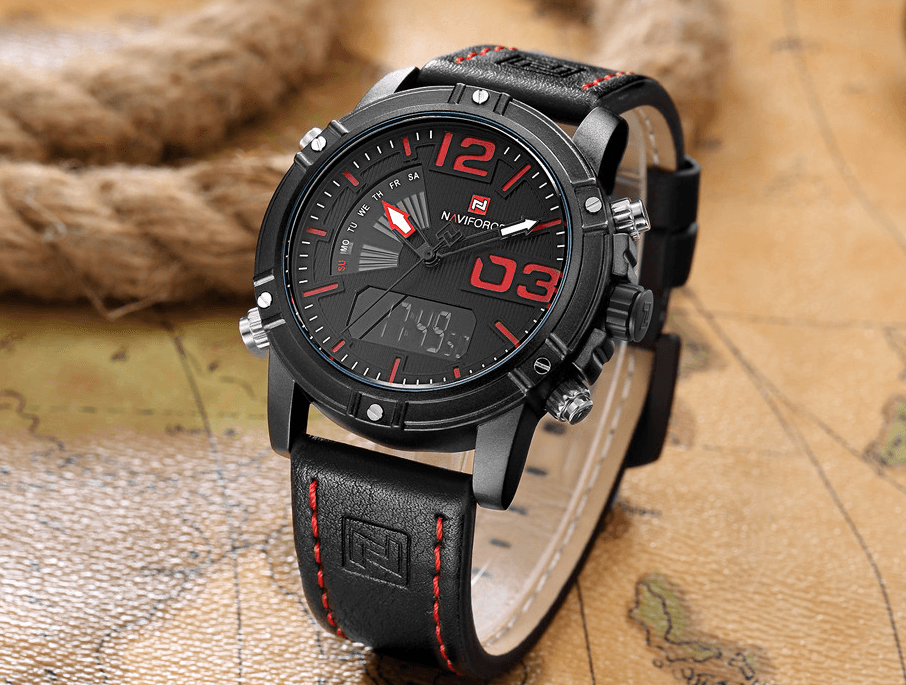 Multifunction Digital Analog Sports Watch with Alarm & Stopwatch