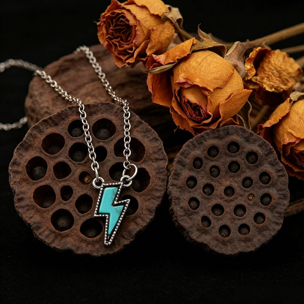 Retro Lightning-bolt-shaped Punk-style Pendant