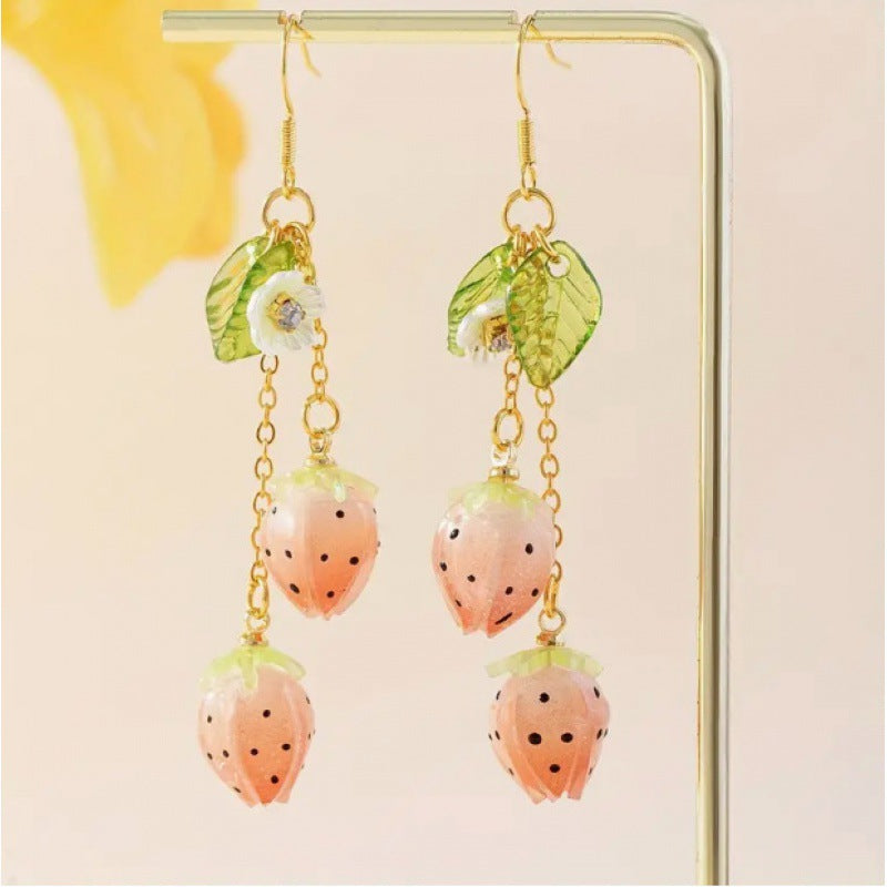 Whimsical Leaf Pendant Earrings in Vibrant Creative Resin Colors