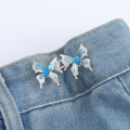 Butterfly waist buckle-Silver-Alloy-1 pair