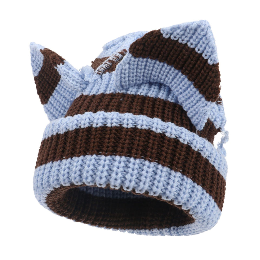 Women's Thickened Acrylic Devil Ear Knitted Beanie Hat - Image 9