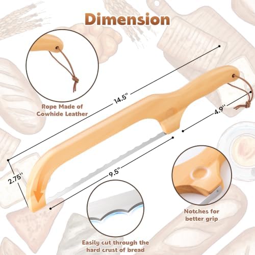 Sourdough Bread Knife for Homemade Bread Cutter, Bread Slicer for Homemade