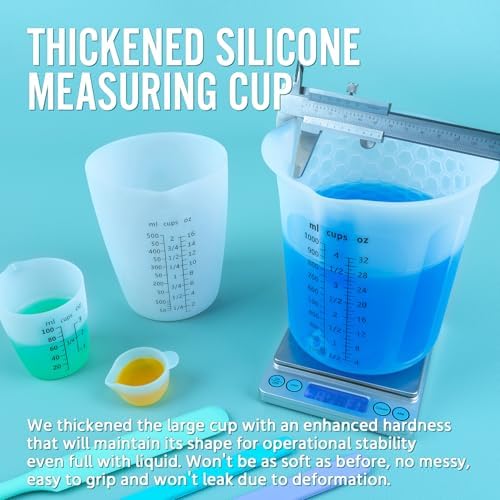 Silicone Resin Mixing 1L Measuring Cup Set