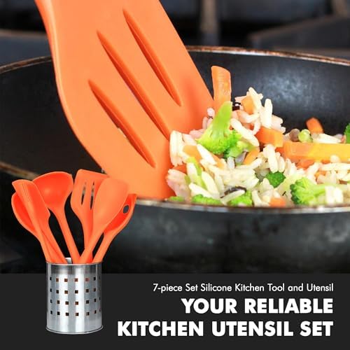 Chef Craft 7 Piece Silicone Kitchen Tool and Utensil Set