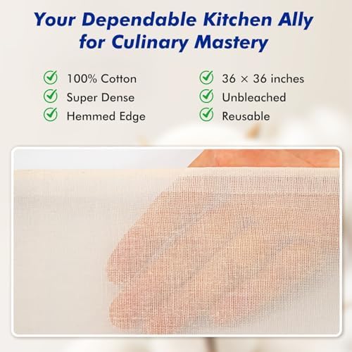 2 Yards Reusable Cheesecloth, Grade 100, Cheese Cloth