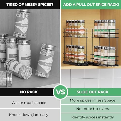 Mystozer Pull Out Spice Rack Organizer