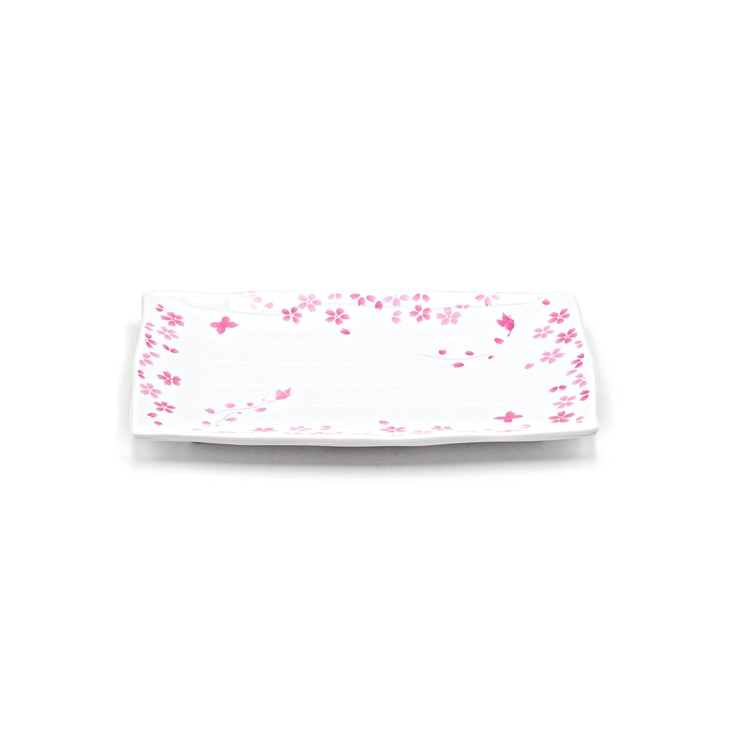 Melamine Rectangle Plate, 6pc, 11.25" x 7.3" (Sakura Flower)