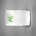 Melamine Rectangle Plate, 9pc, 11-3/8x7-1/4" (Green Bamboo)