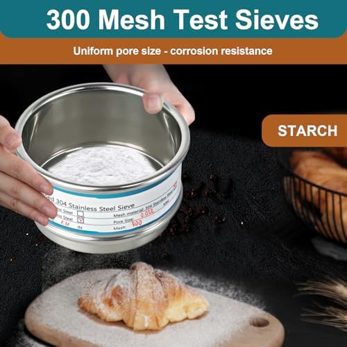 2.36" Full 304 Stainless Steel Mini Lab Sieve, 300 Mesh