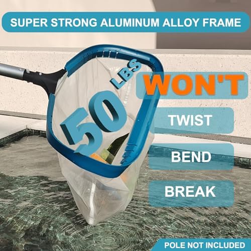 POOLWHALE 17.5" Ultra Fine Mesh Pool Pollen & Sand Skimmer Rake Net