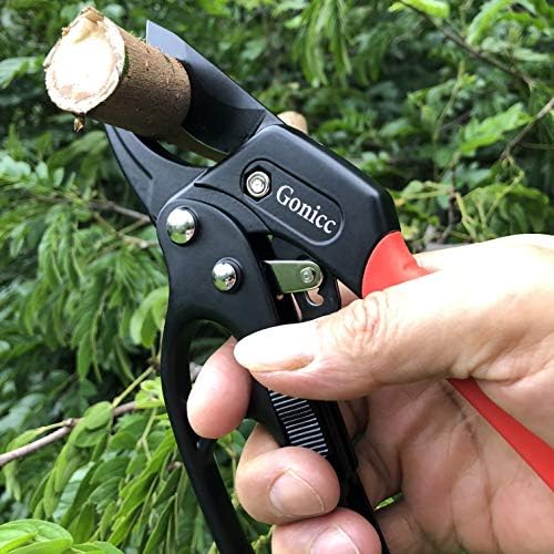 gonicc 8" Professional Ratchet Anvil Pruning Shears