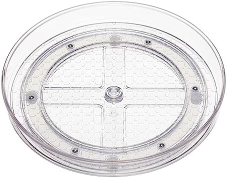 Amazon Basics Clear Rotating Lazy Susan Turntable Organizer