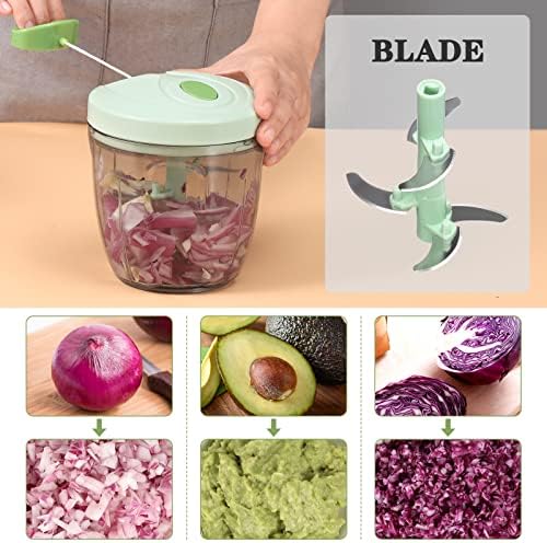 Cambom Manual Food Chopper Vegetable Cutter, Hand String Vegetable Chopper