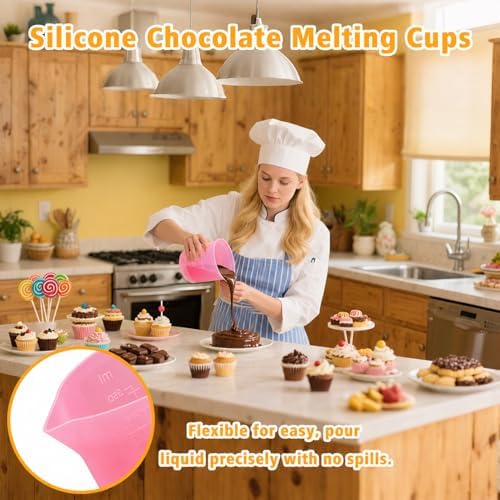 Palksky 4PCS Pink Measuring Cups