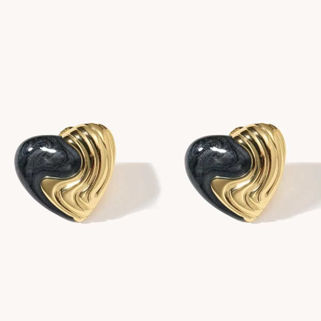 Minimalist Stainless Steel Oil-Dripping Earrings for Women