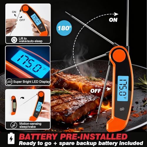 Meat Thermometer Digital Waterproof Instant Read Thermometer