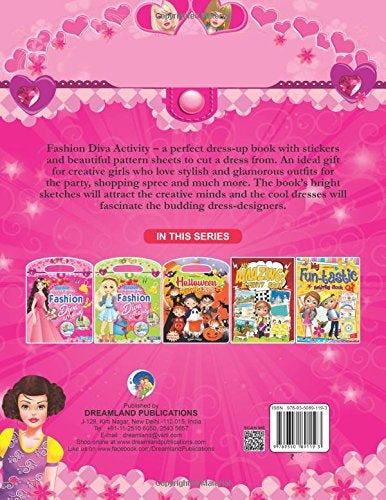 Fashion Diva Activity Book 1 for Kids with Stickers and Patterns