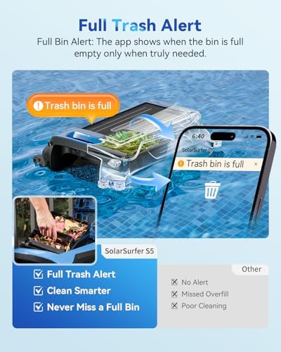 24/7 Solar Powered Automatic Electric Pool Skimmer Robot