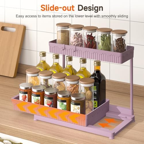 Sevenblue 3-Pack 2-Tier L-Shaped Under Sink Organizers