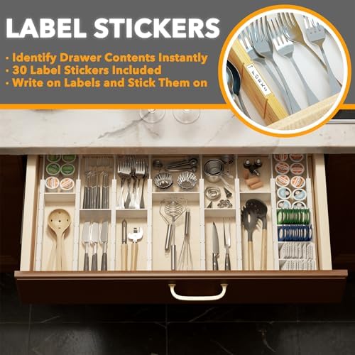 SpaceAid Bamboo Drawer Dividers