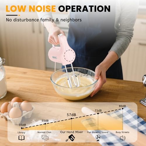 Lord Eagle 5-Speed Small Hand Mixer Electric, 300W Compact Portable