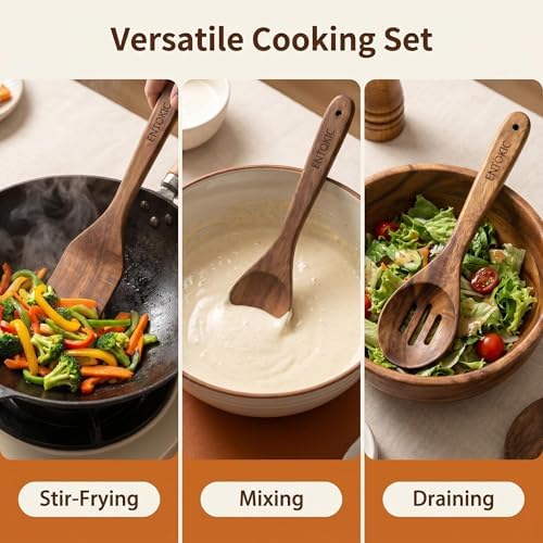 Acacia Wooden Spatula Set 3 Pack Kitchen Utensils
