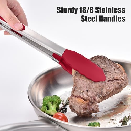 Doosu Kitchen Tongs with Silicone Tips