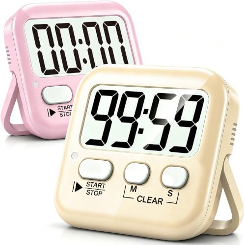 Antonki 2 Pack Digital Timer for Kids Classroom Kitchen Timers for Cooking
