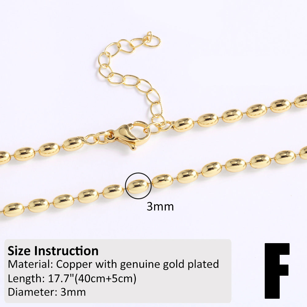 18k Gold Plated Minimalist Hip-Hop Chain Necklace for DIY Styling