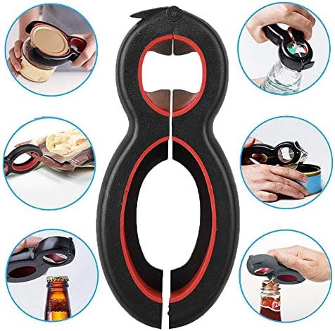 Medsuo Jar Opener, 6 in 1 Multi Tool Bottle Opener