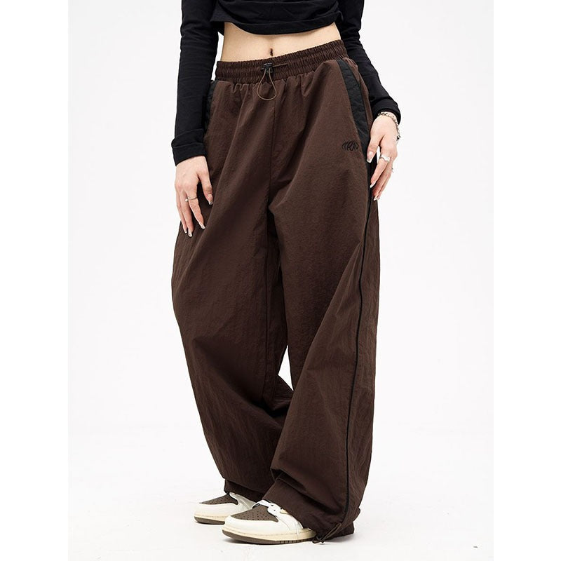 Women's Harajuku Style Loose Wide Leg Track Pants with Stripe - Image 2