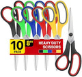 BURVAGY 10 Pack 8" Scissors All Purpose, Heavy Duty Scissors