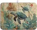 Sea Turtle Dish Drying Mat for Kitchen Counter Vintage Ocean Animal Microfiber