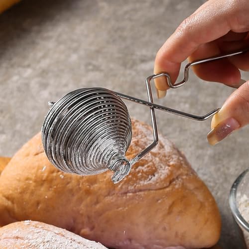 Cabilock Stainless Steel Flour Sieve Handheld Mesh Flour Sifter