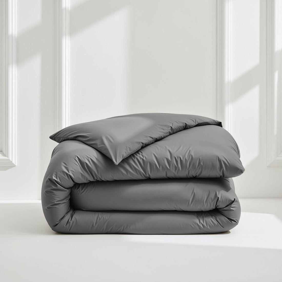 Australian Cotton Sateen Duvet Cover in Stripe and Solid - Image 5