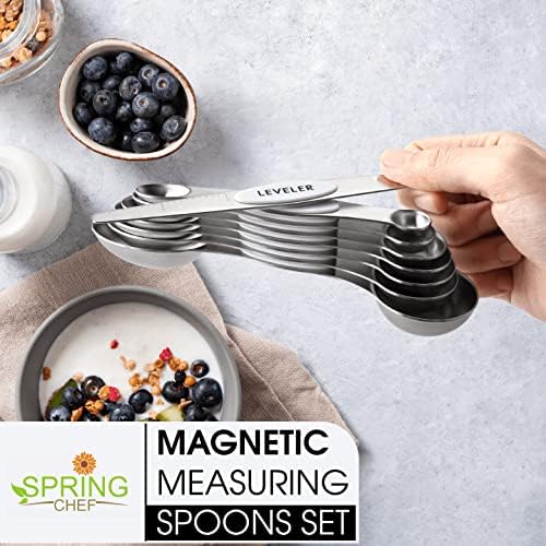 Spring Chef Stainless Steel 8 Magnetic Measuring Spoons