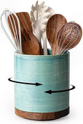 Utensil Holder, 360° Rotating Extra Large Ceramic Kitchen Utensil Holder